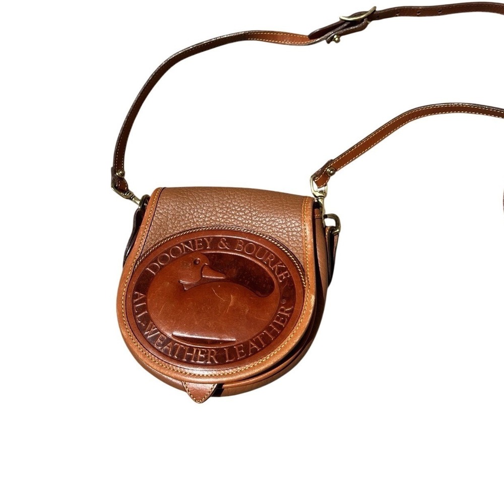 Dooney Bourke Small Vintage All Weather Leather Duck Mini Crossbody Bag Purse
